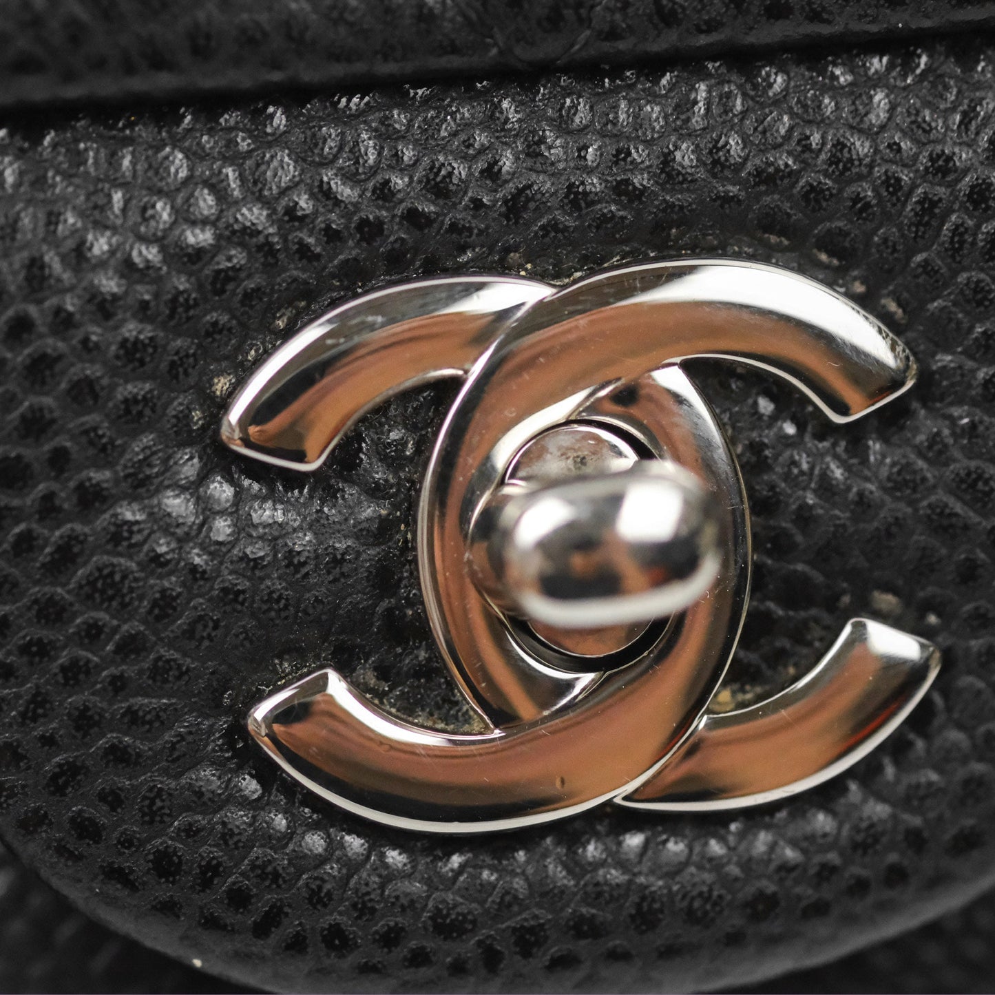 Chanel Classic Quilted Mini Rectangular Flap Black Caviar Silver Hardware
