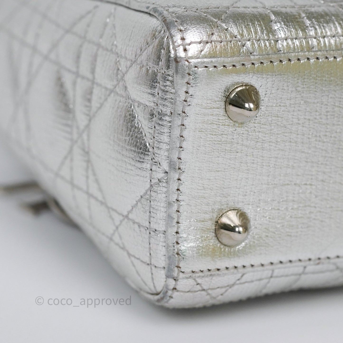 Dior My ABCDior Lady Dior Metallic Silver Cannage