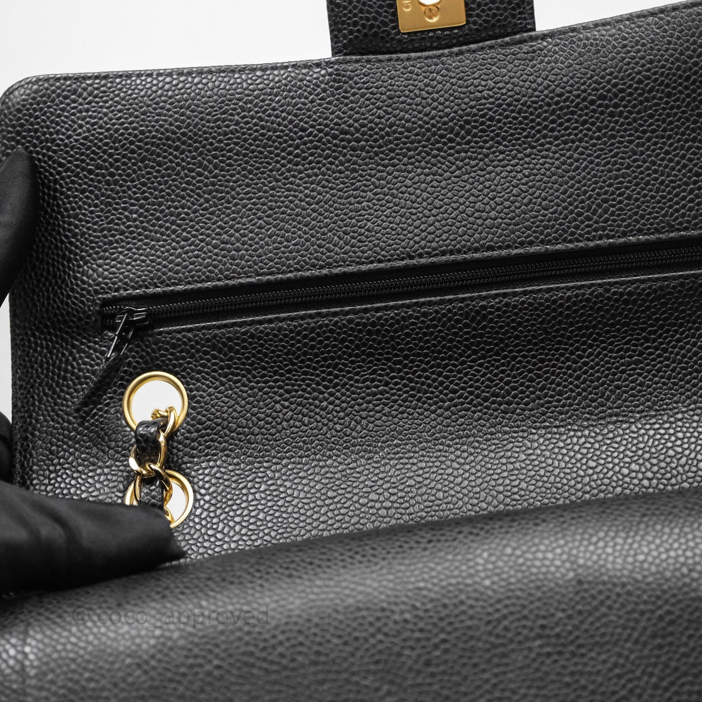 Chanel Classic Medium Flap Quilted Black Caviar Gold Hardware