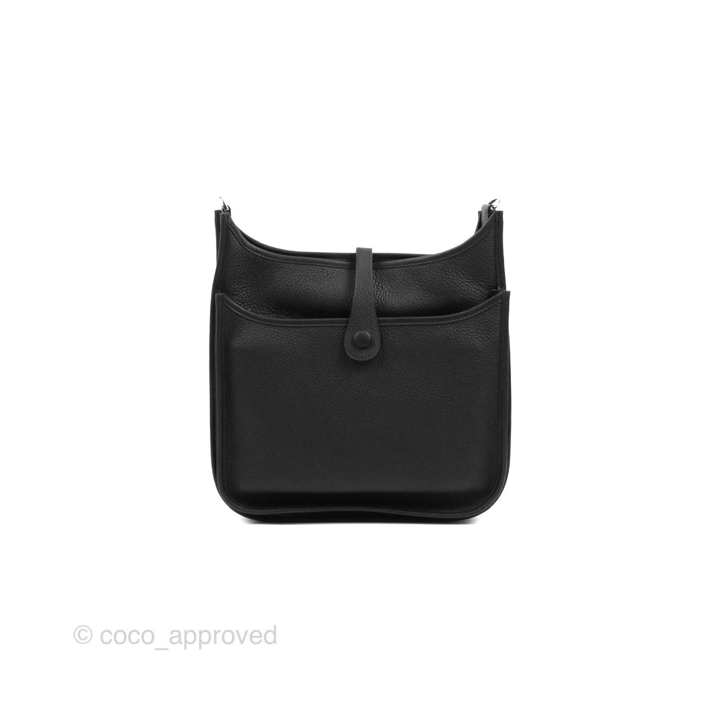 Hermes Evelyne III 29 Black Clemence Silver Hardware