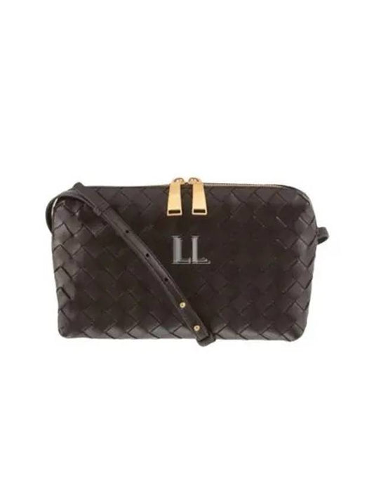 Luxury Bottega Veneta Intrecciato Leather Mini Cross Bag Brown