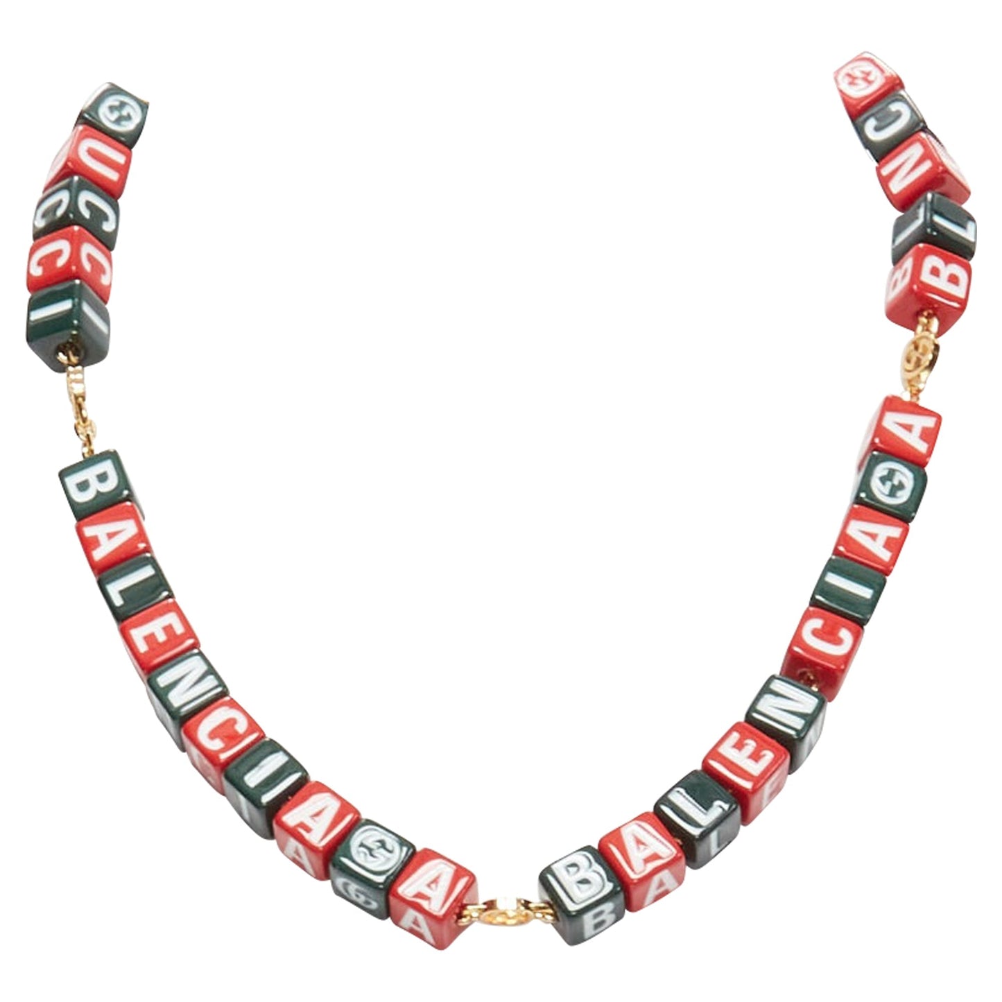 Gucci Luxury Balenciaga Hacker Project Symbols Cubes Short Necklace