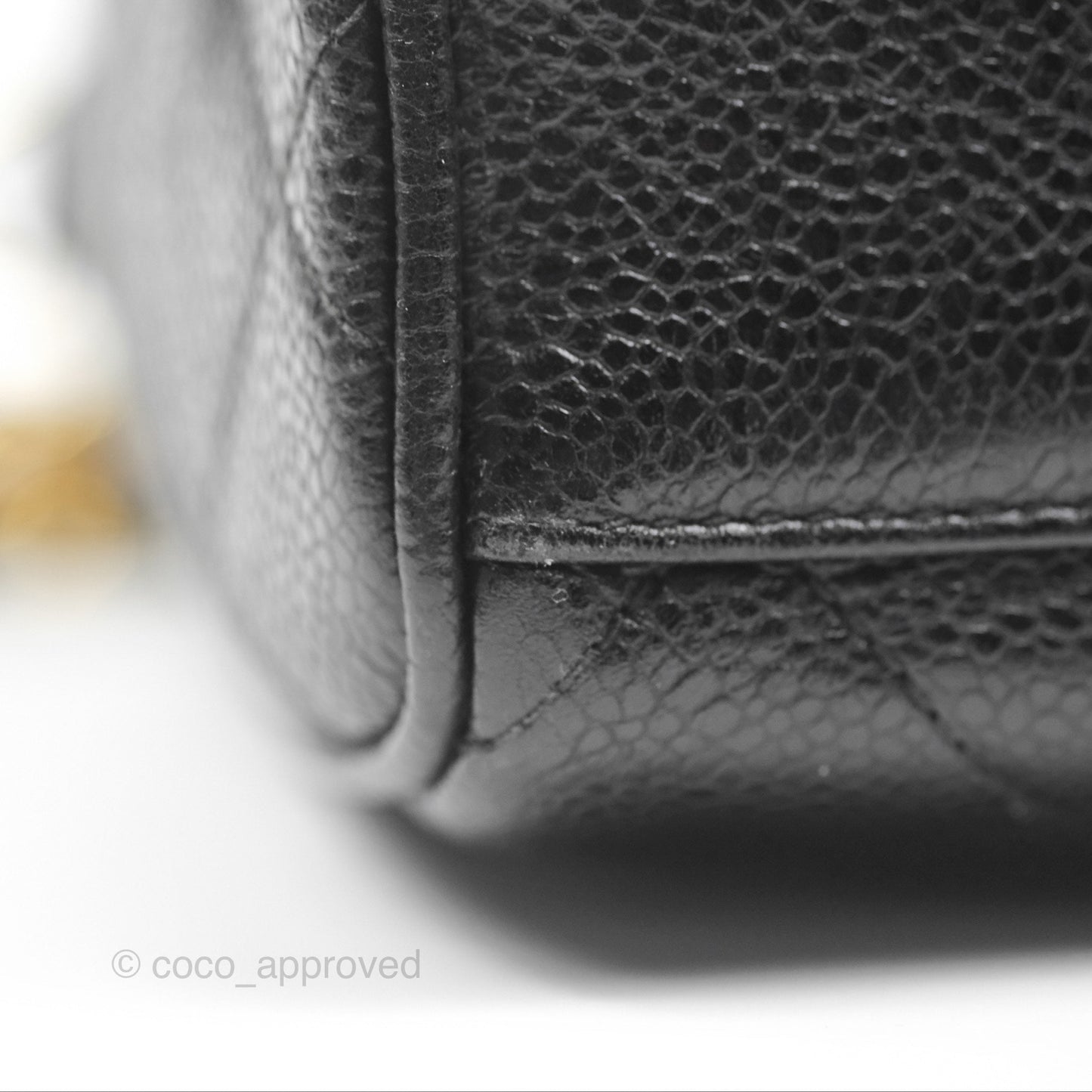 Chanel Vintage Camera Bag Black Caviar Gold Hardware