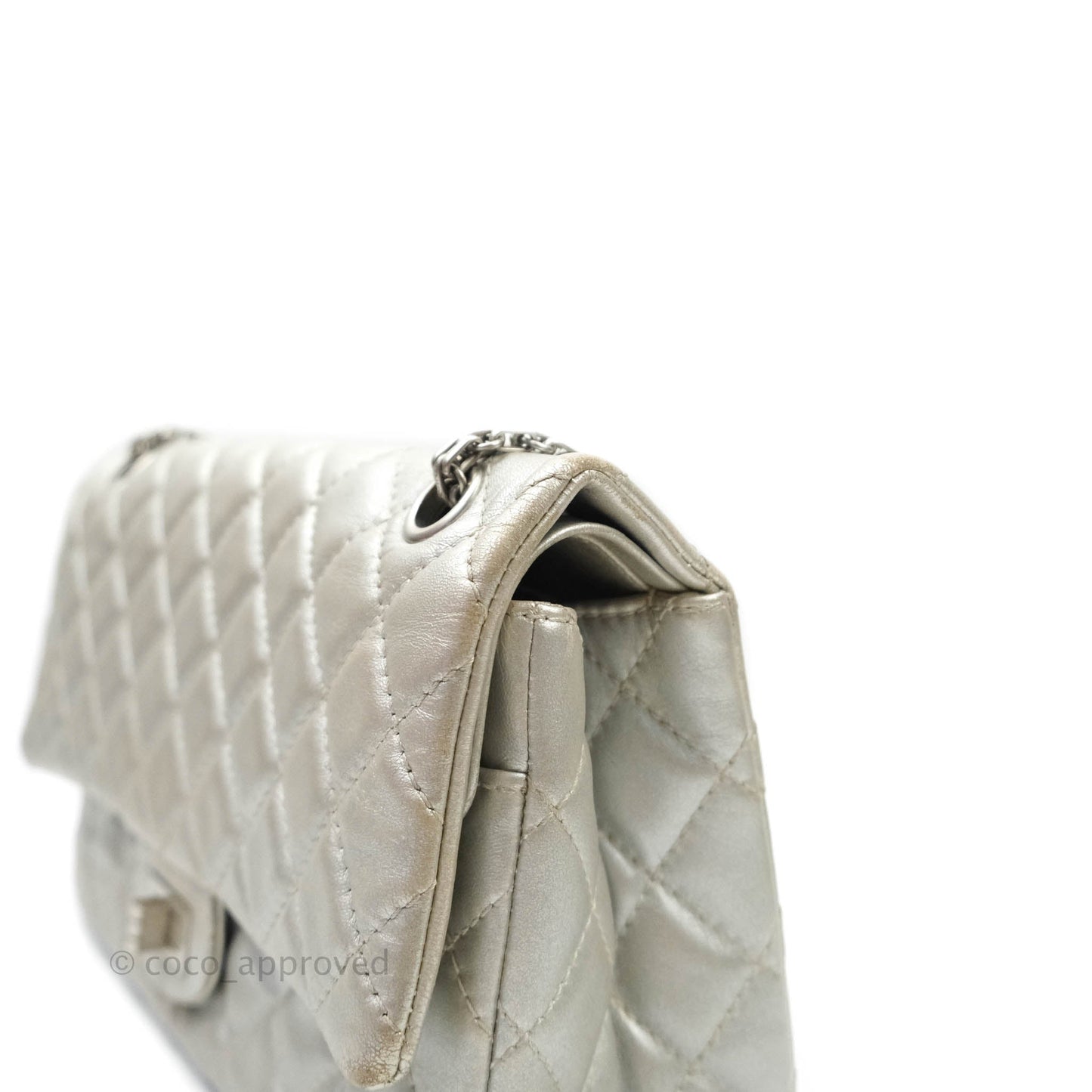 Chanel Reissue 226 Silver Calfskin Silver Hardware