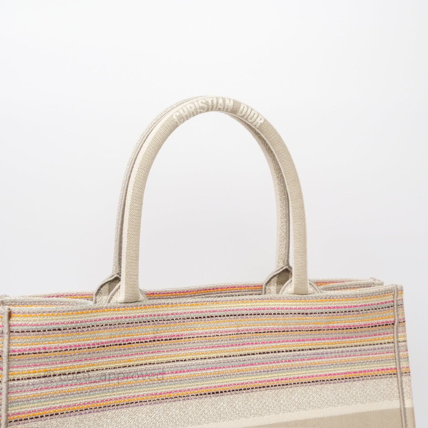 Christian Dior Medium Rainbow Book Tote Canvas