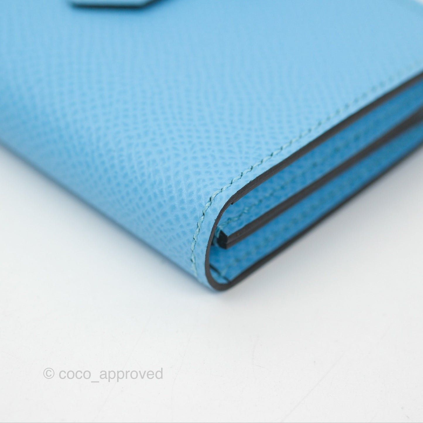 Hermes Bearn Mini Wallet Epsom Bleu Du Nord Palladium Hardware