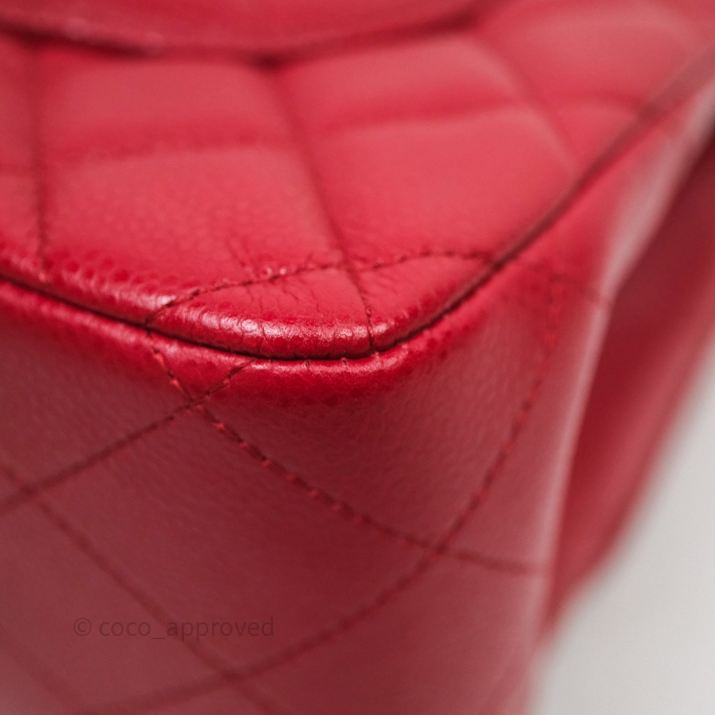Chanel Jumbo Double Flap Red Caviar Silver Hardware⁣⁣