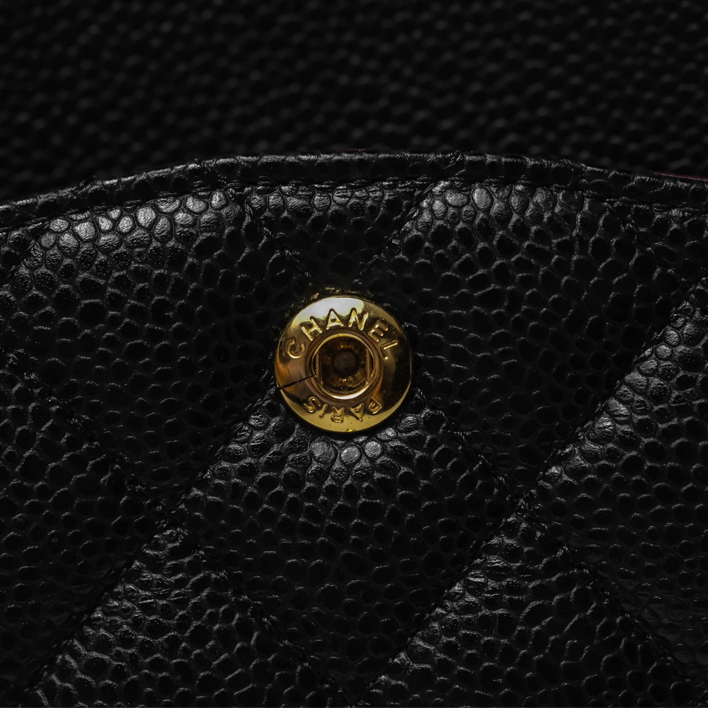 Chanel Classic M/L Medium Flap Quilted Black Caviar Gold Hardware