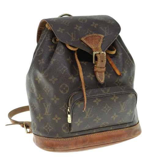 LOUIS VUITTON Monogram Montsouris MM Backpack M51136 LV 61157