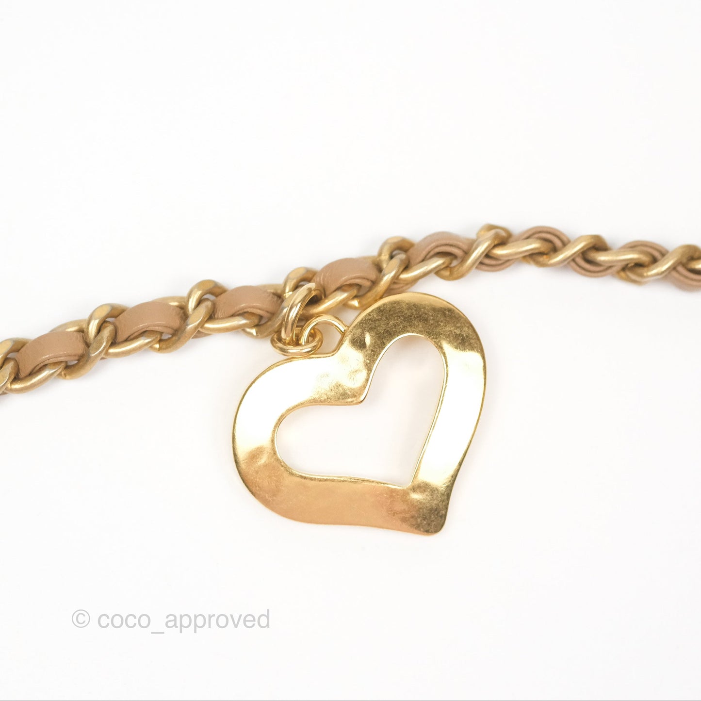 Chanel Mini Flap Bag With Heart CC Charm Beige Lambskin Aged Gold Hardware 22B