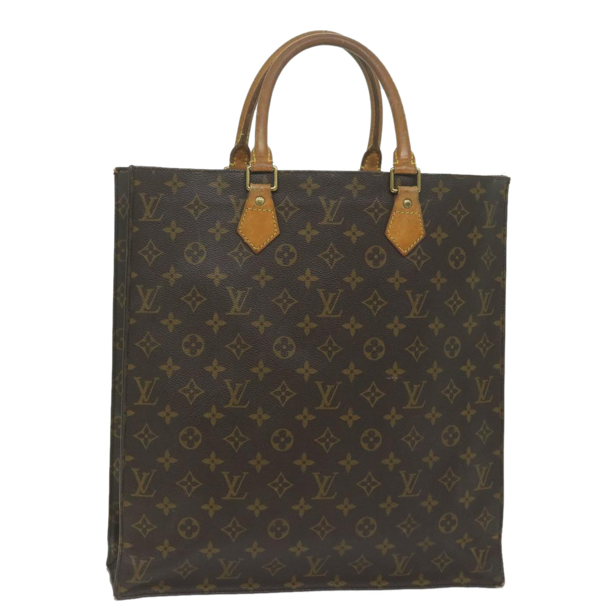 LOUIS VUITTON Monogram Sac Plat Hand Bag M51140 LV 61174