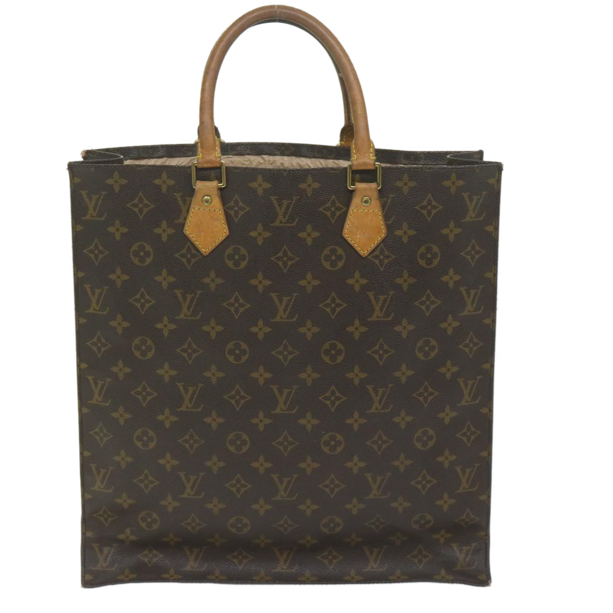 LOUIS VUITTON Monogram Sac Plat Hand Bag M51140 LV 61174