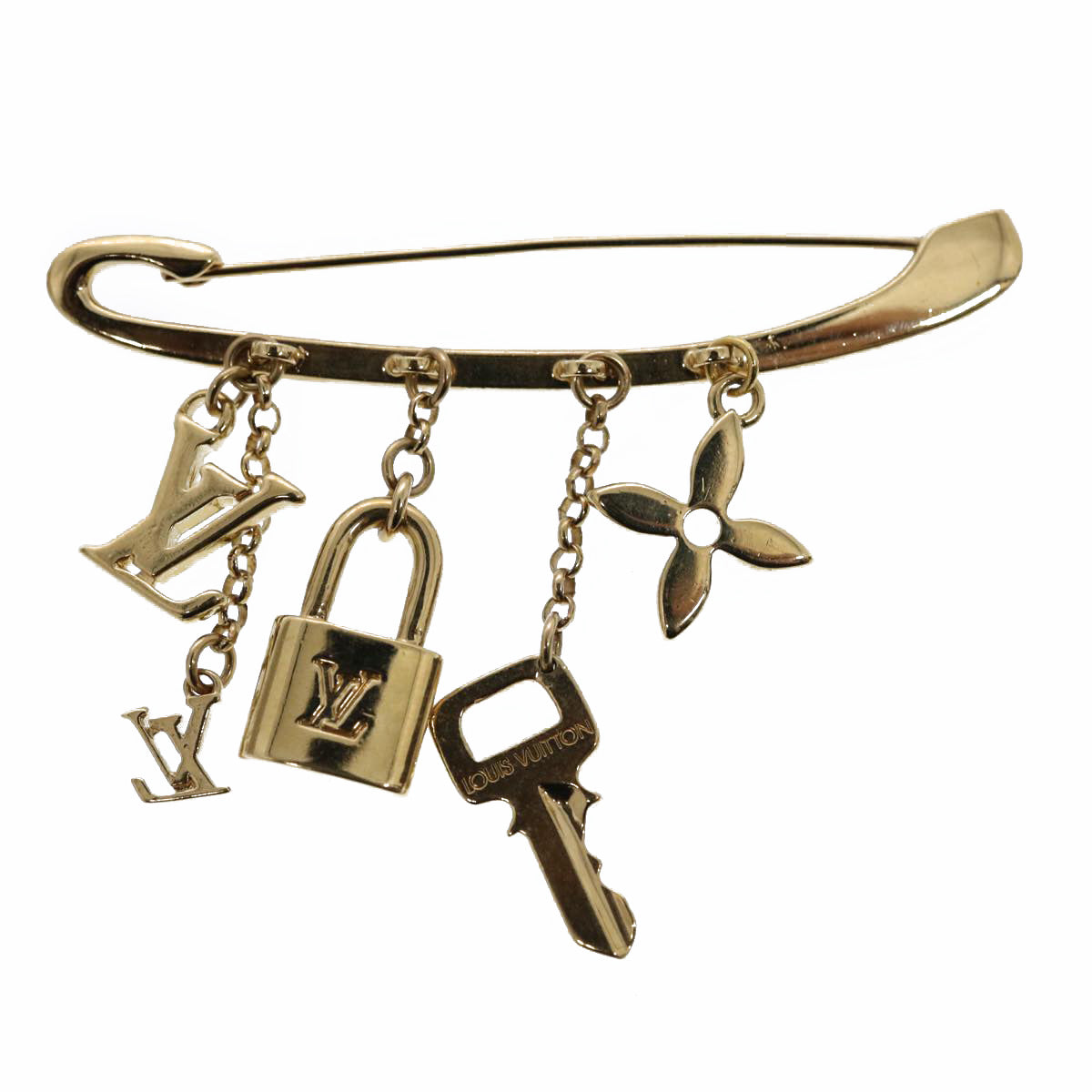 LOUIS VUITTON Broche Evangelion Rispin Brooch Gold Tone M64906 LV 61185