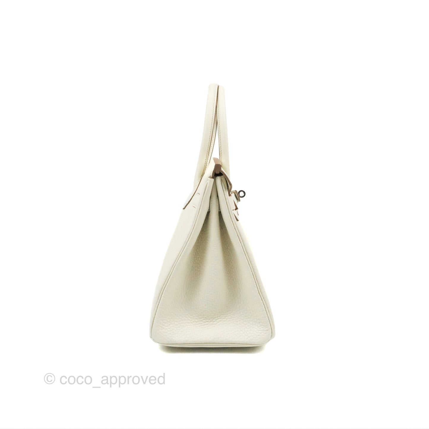 Hermès Retourne Birkin 30 Mushroom Togo Palladium Hardware