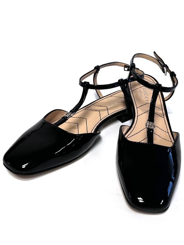 Luxury Gucci Trending 2025 Ballet leather flat shoes 754136 BK000 black