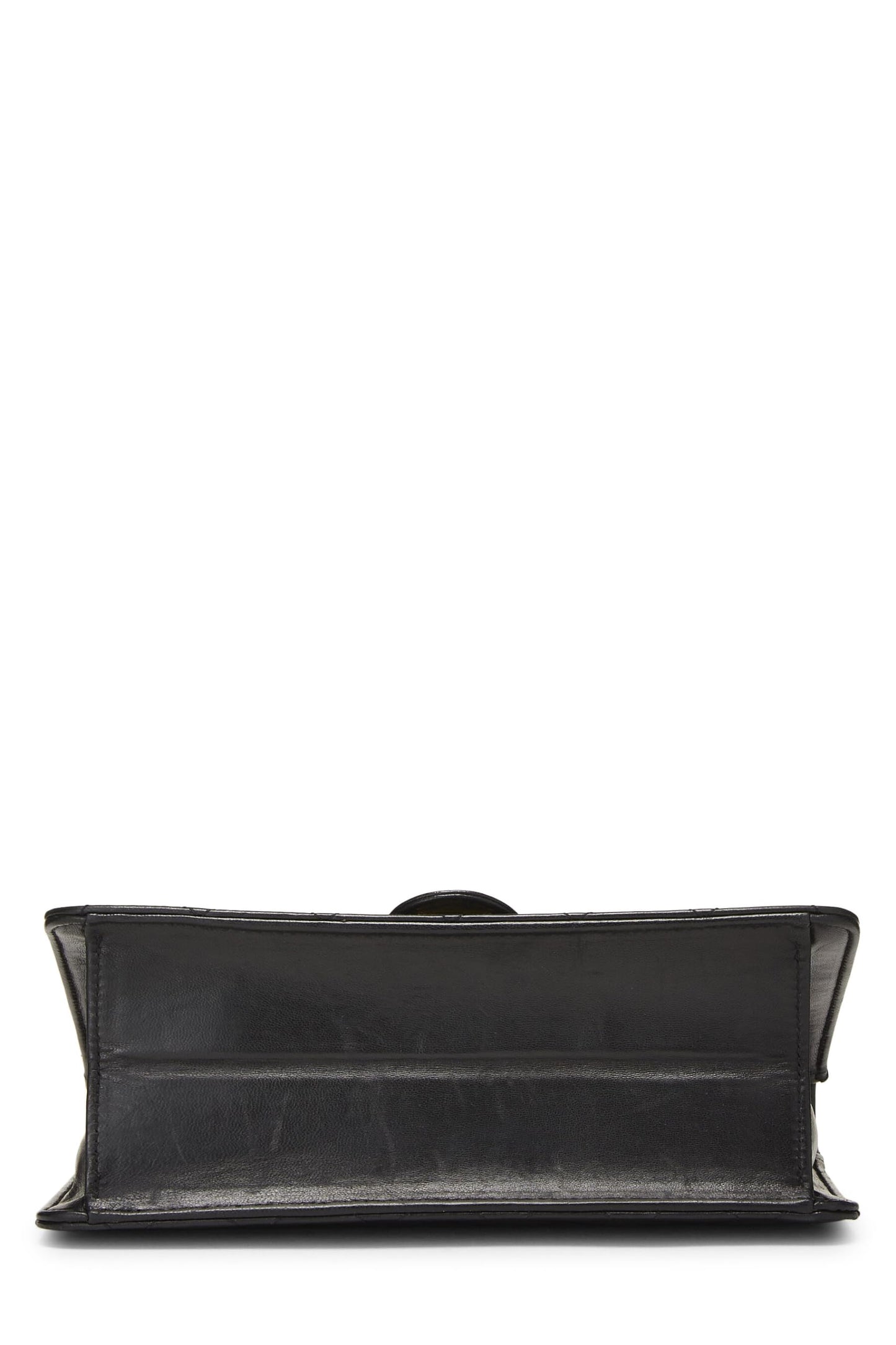 Chanel,  Black Lambskin Ex Flap Small, Black