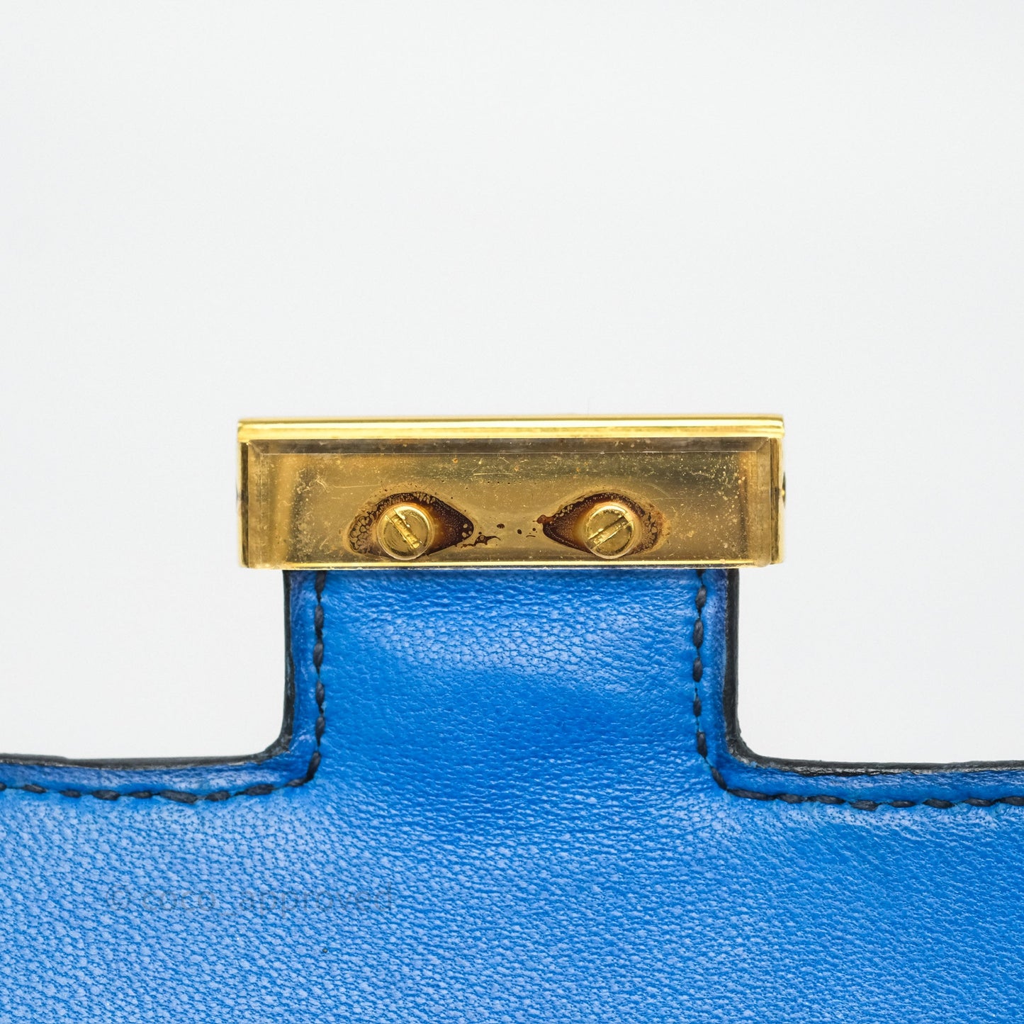 Hermès Constance Mini 18cm Bleu Izmir 7W Epsom Gold Hardware