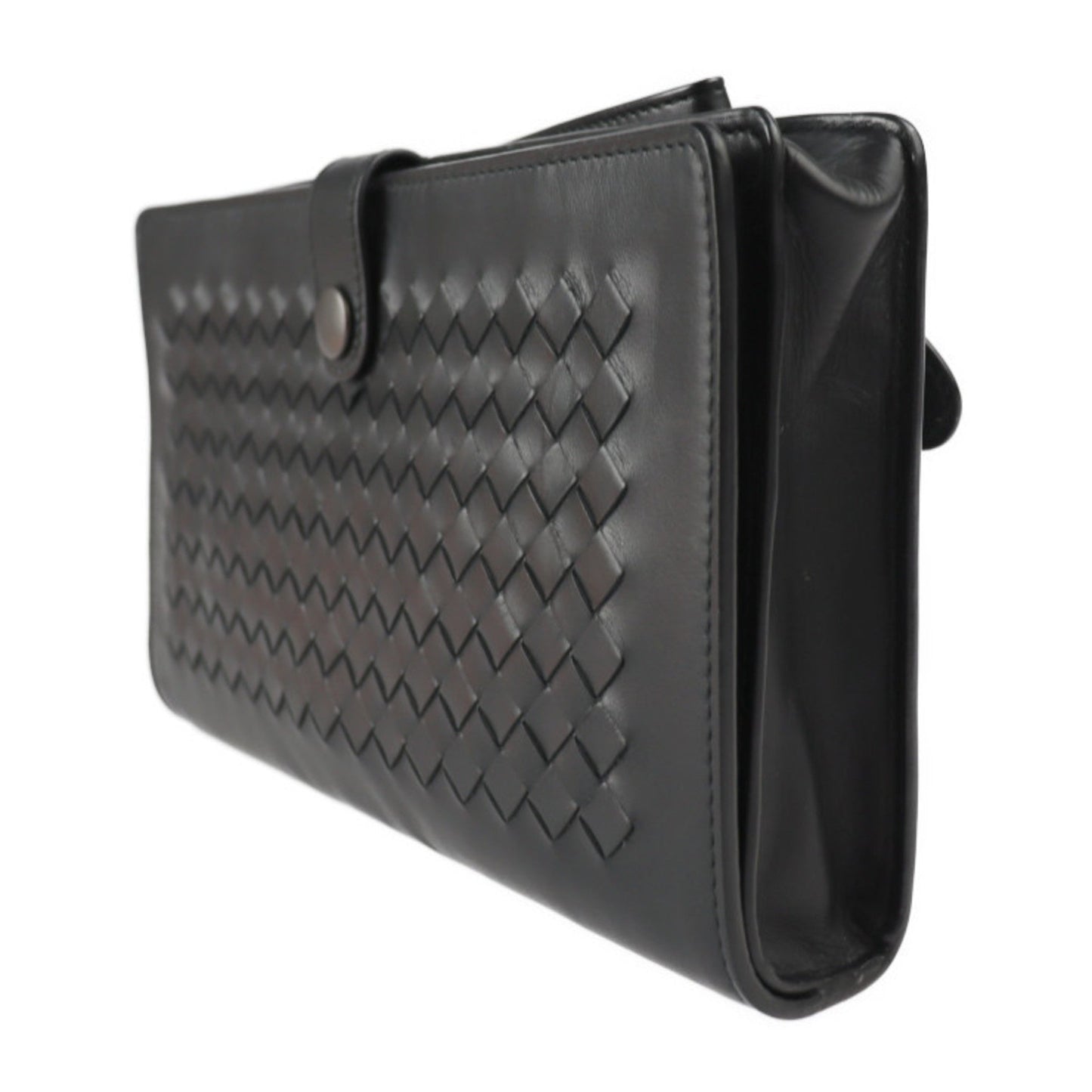 Luxury Bottega Veneta Intrecciato  Leather Long Wallet (Bi-Fold) ()