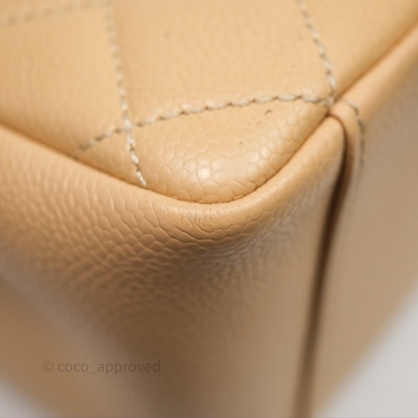 Chanel GST Beige Caviar Silver Hardware