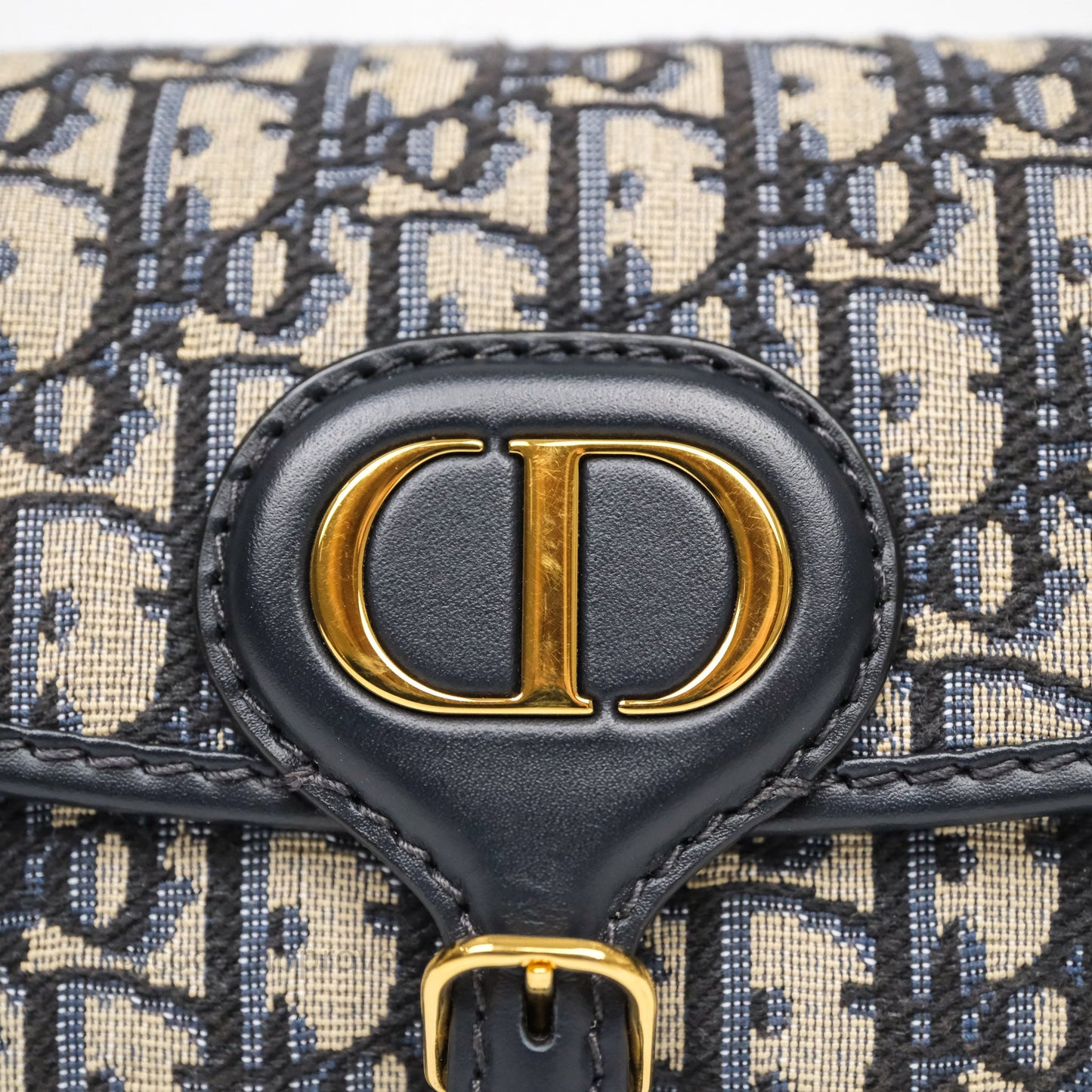 Christian Dior Bobby East-West Bag Blue Oblique Jacquard Canvas