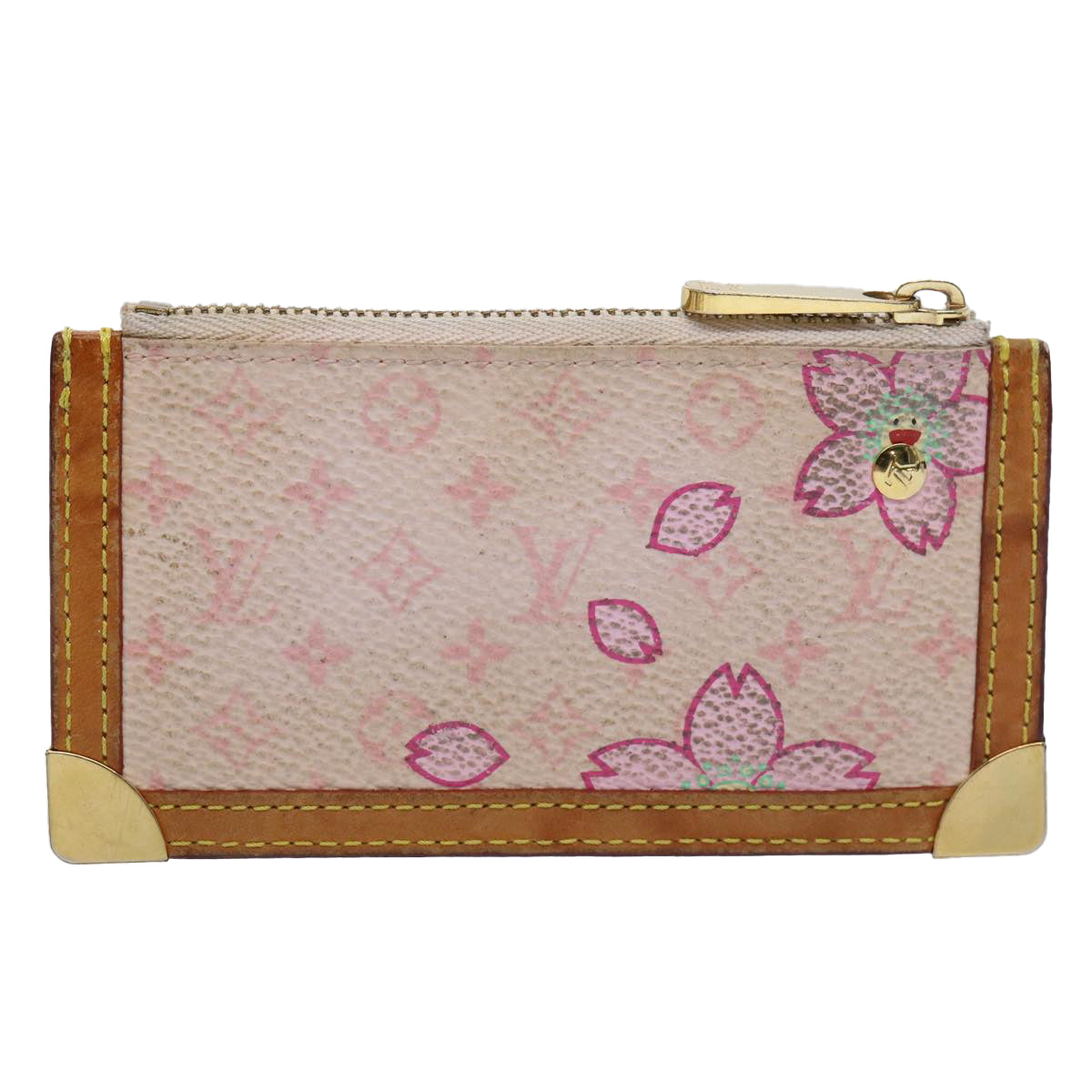 LOUIS VUITTON Monogram Cherry Blossom Pochette Cles Coin Purse M92016 61273