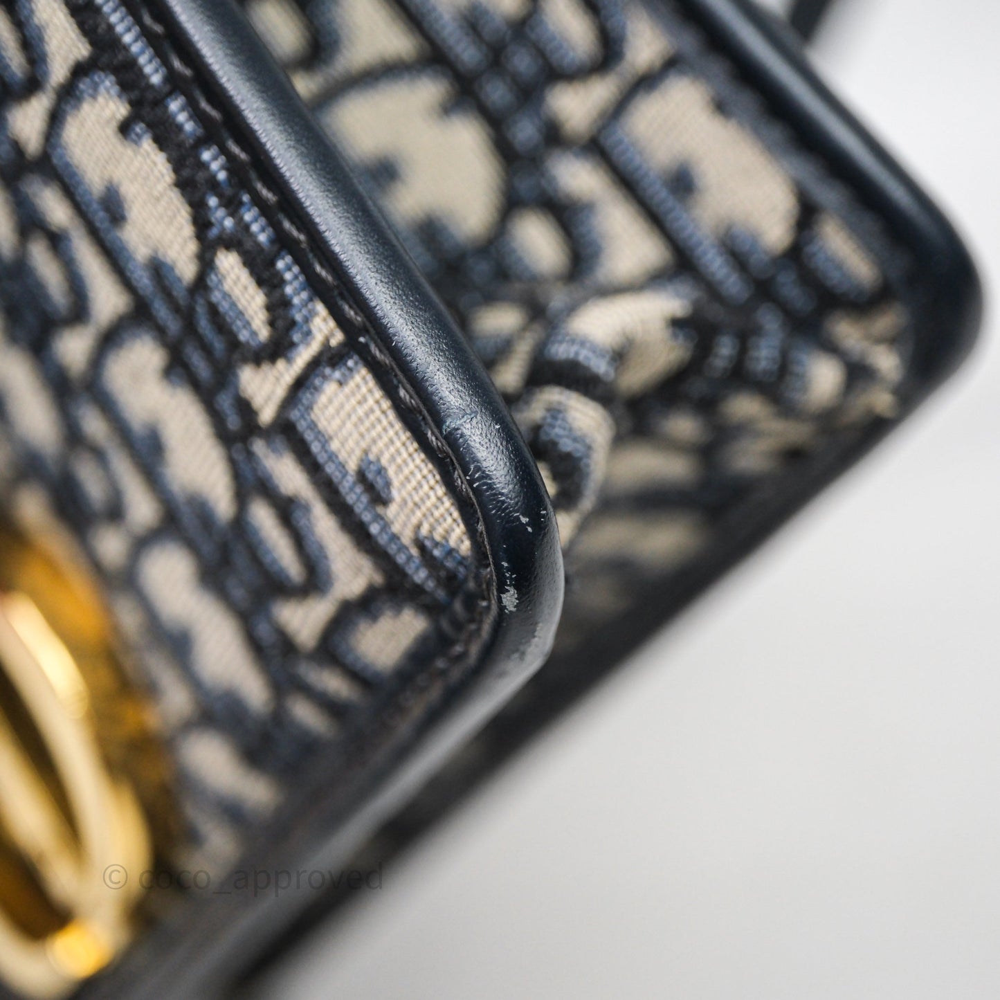 Christian Dior Small 30 Montaigne Bag Blue Dior Oblique Jacquard