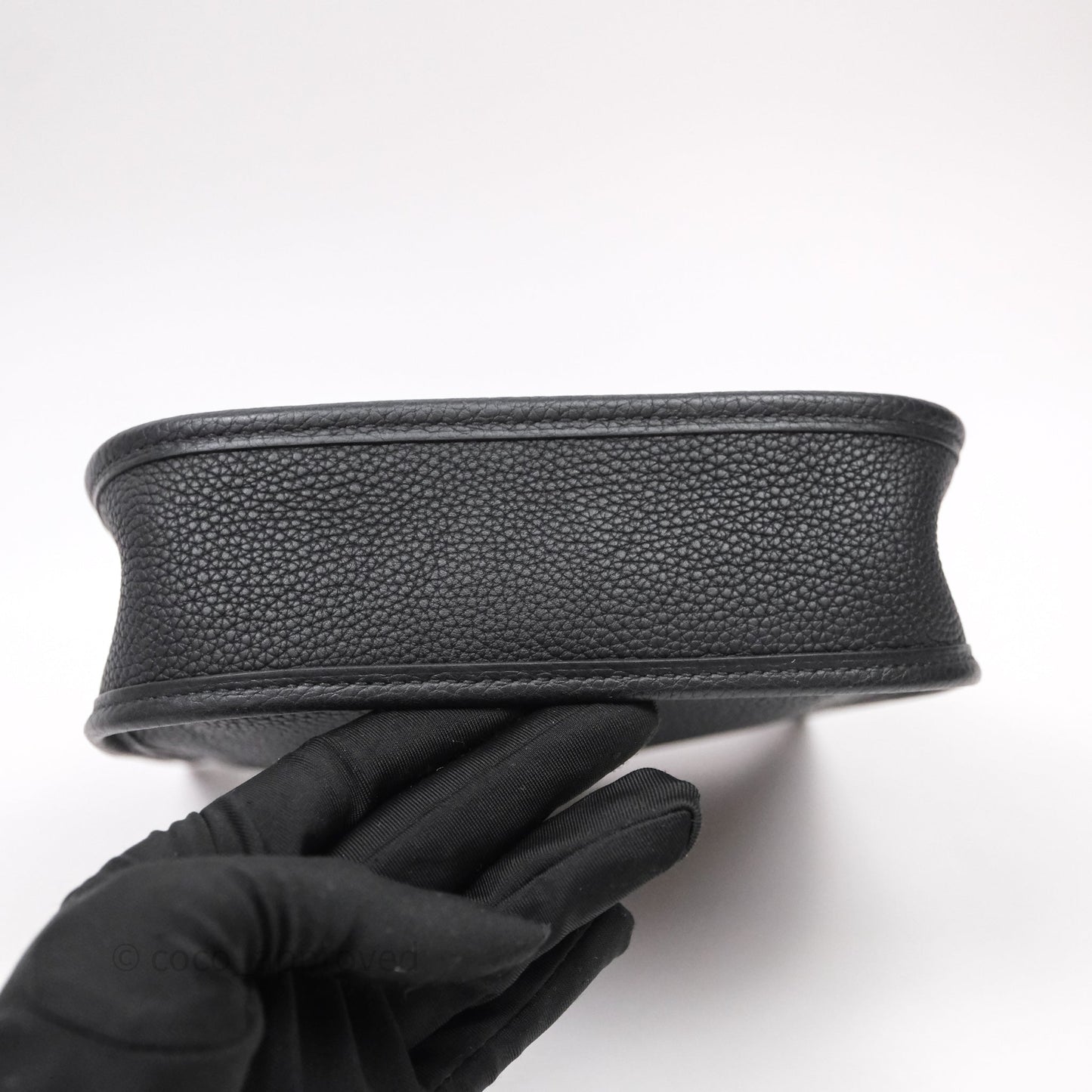 Hermès Mini Evelyne 16 Black Noir 89 Clemence Palladium Hardware