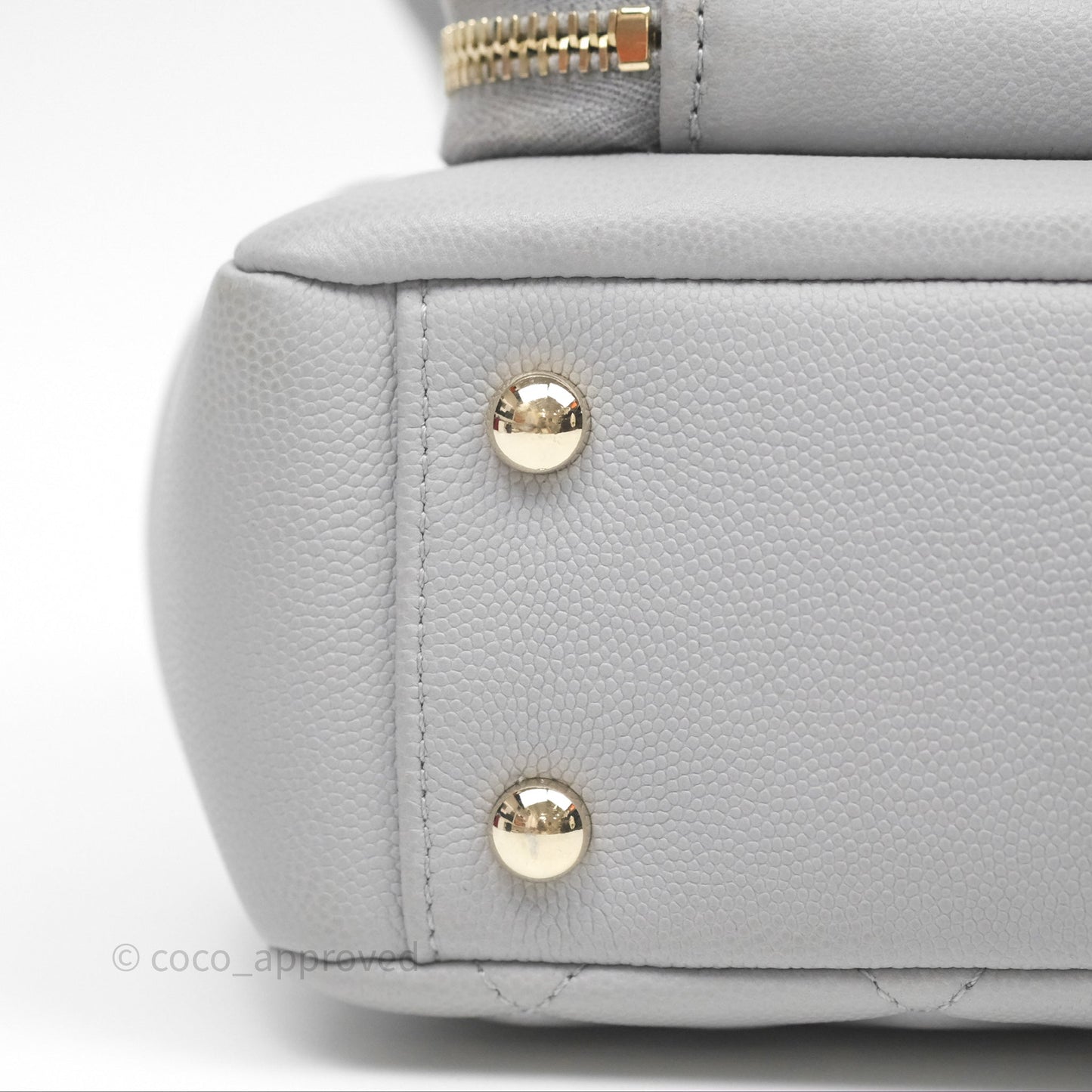 Chanel Quilted Medium Business Affinity Flap Grey Caviar Gold Hardware