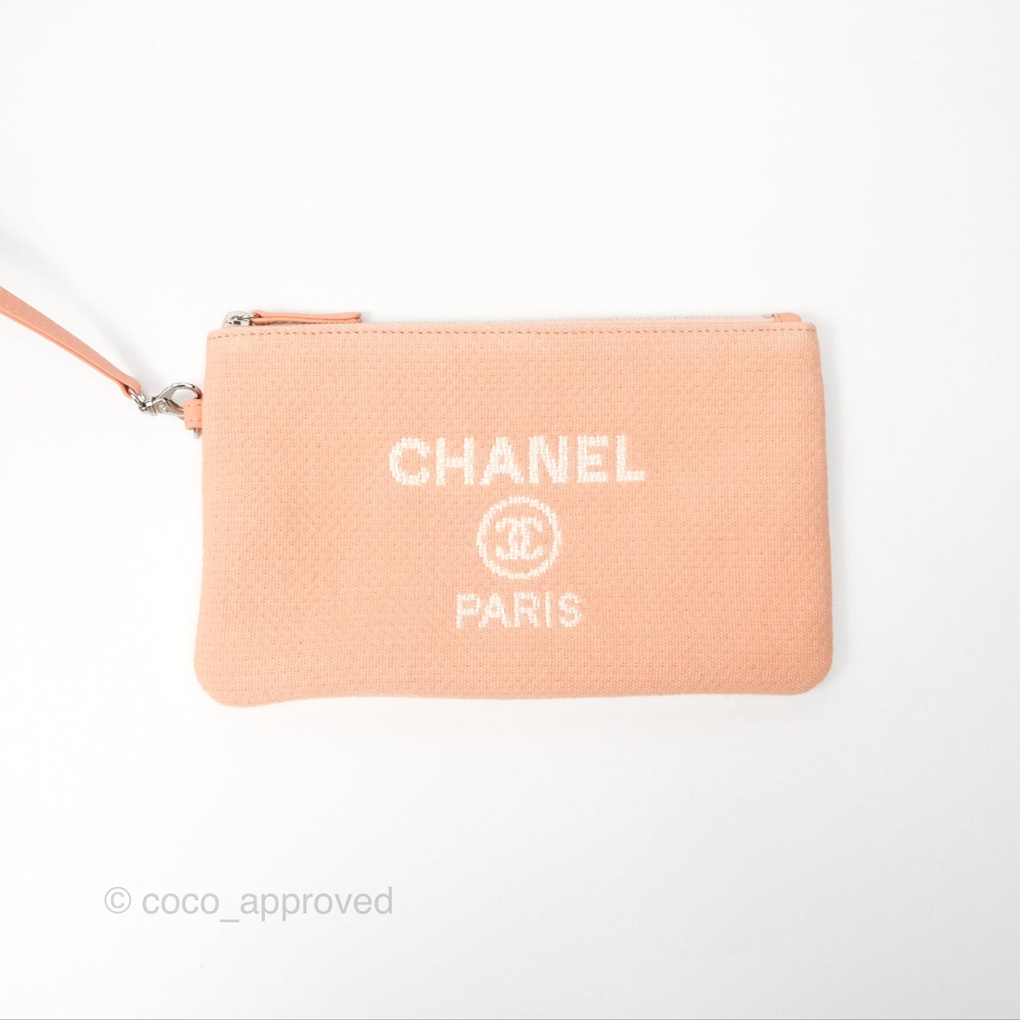 Chanel Large Deauville Coral Clair Canvas