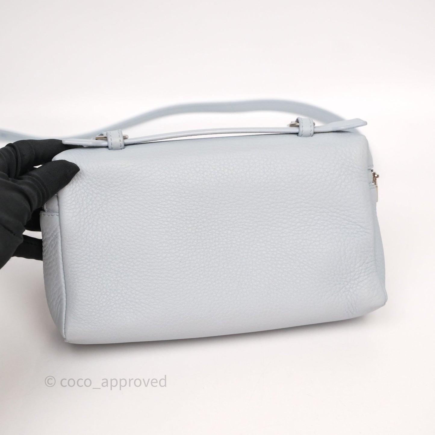Loro Piana Extra Pocket L19 Light Blue Grained Calfskin