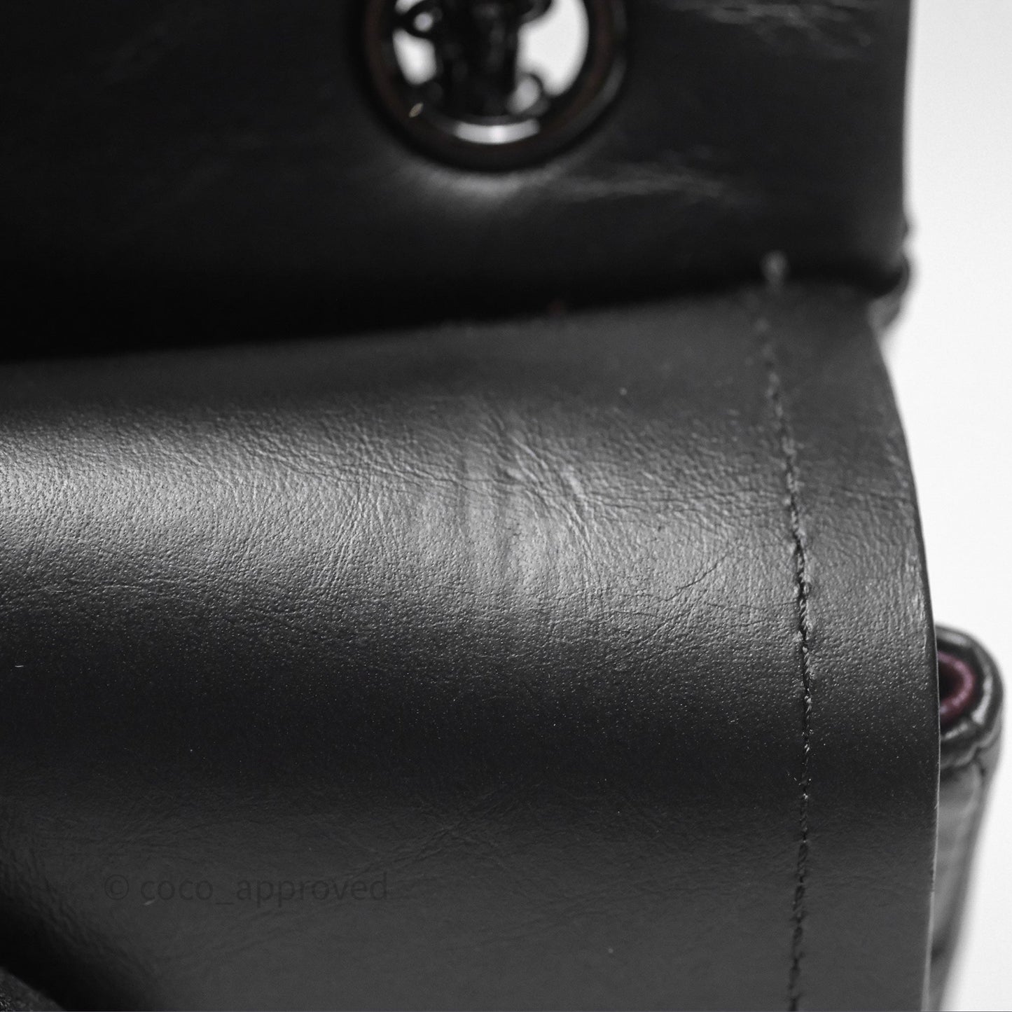 Chanel Reissue 225 Chevron Aged Calfskin So Black
