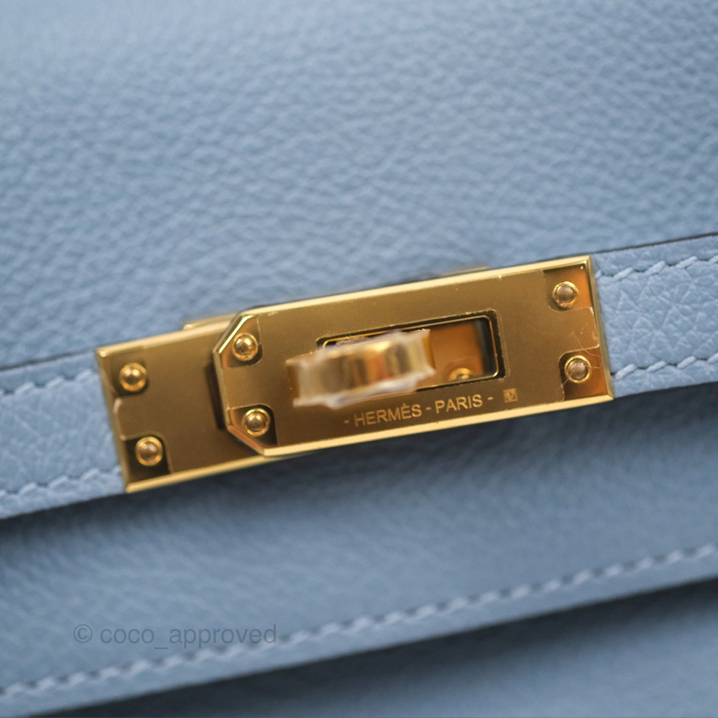 Hermès Kelly Danse II Bag Blue Lin J7 Evercolor Gold Hardware