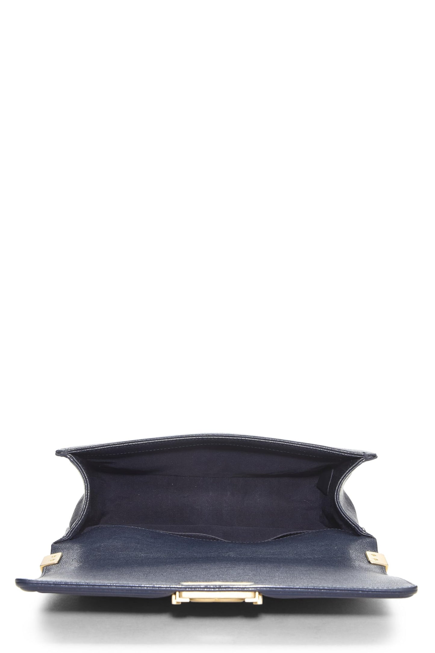 Chanel,  Navy Quilted Caviar Boy Bag Medium, Navy