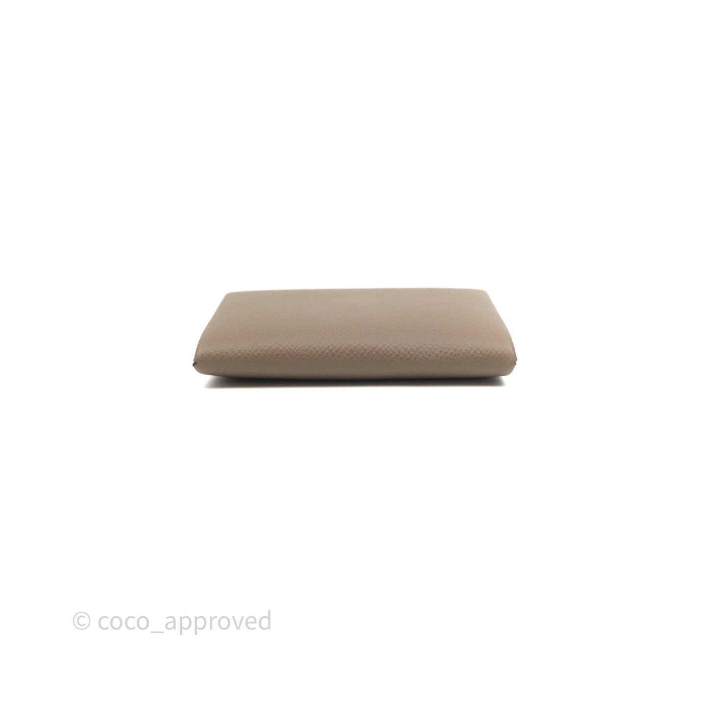 Hermès Calvi Card Holder Etoupe 18 Epsom