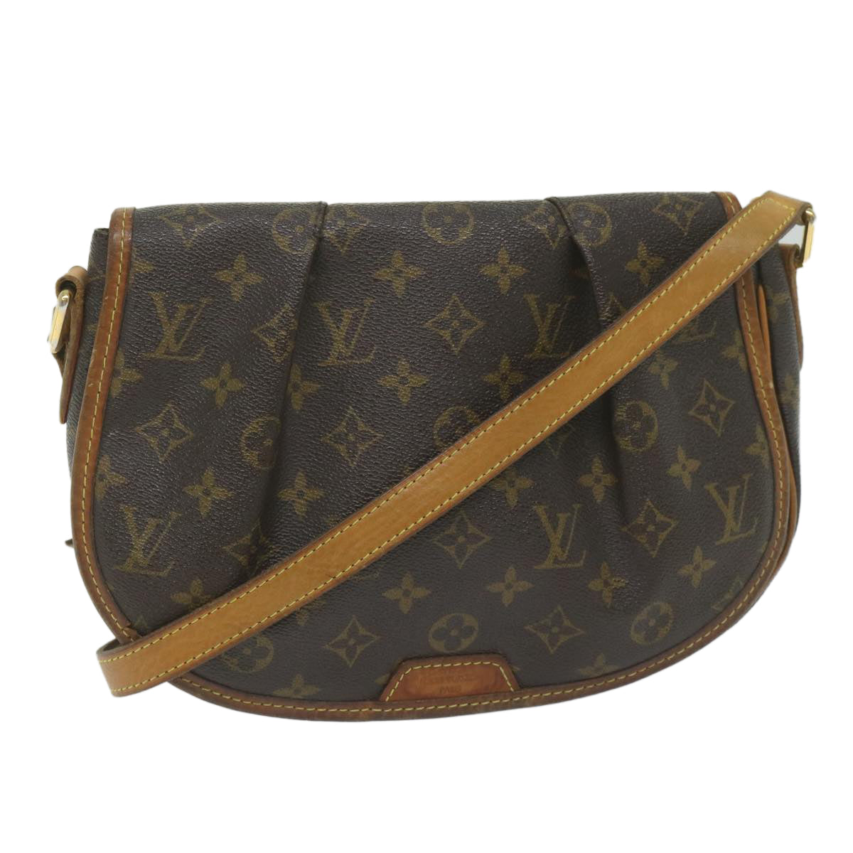 LOUIS VUITTON Monogram Menilmontant PM Shoulder Bag M40474 LV 61312