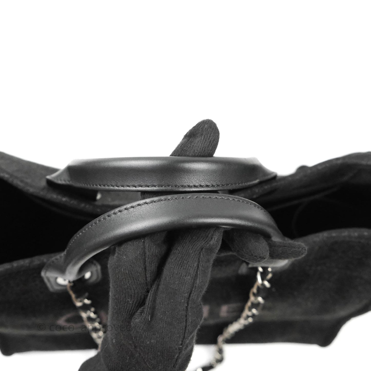 Chanel Large Deauville Black Glitter Lurex