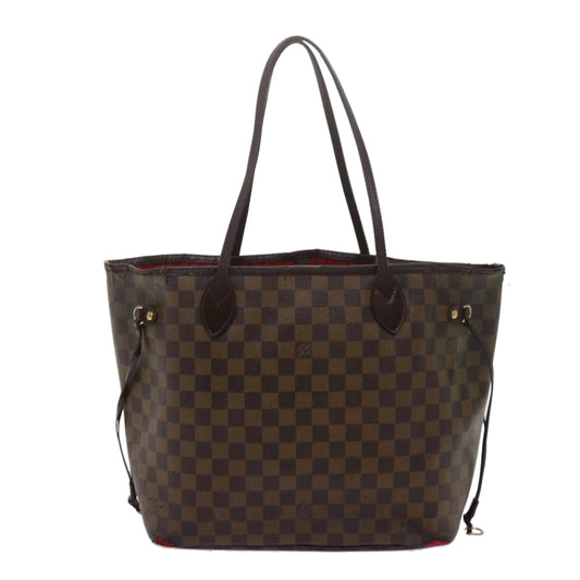 LOUIS VUITTON Damier Ebene Neverfull MM Tote Bag N51105 LV 61370