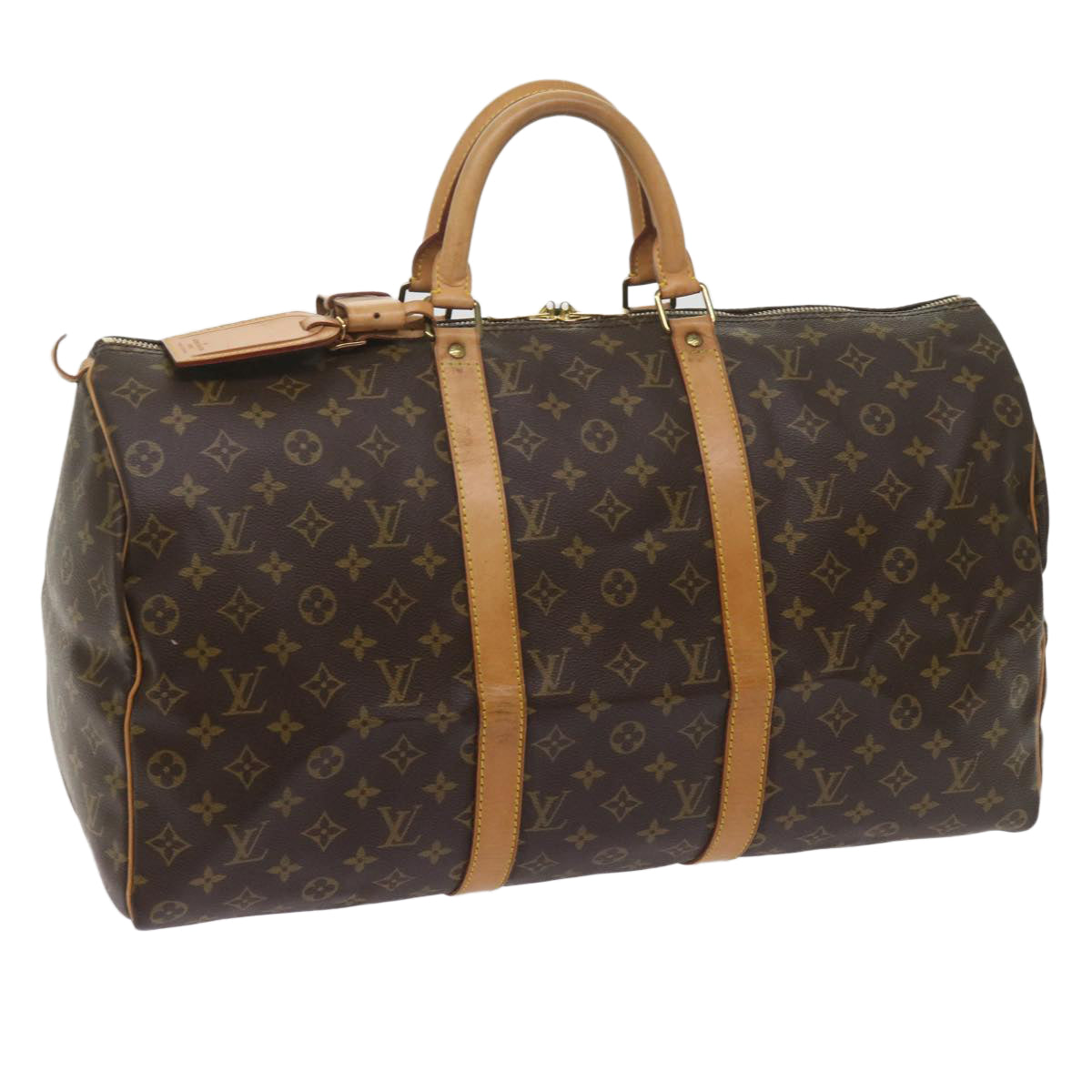 LOUIS VUITTON Monogram Keepall 50 Boston Bag M41426 LV 61373