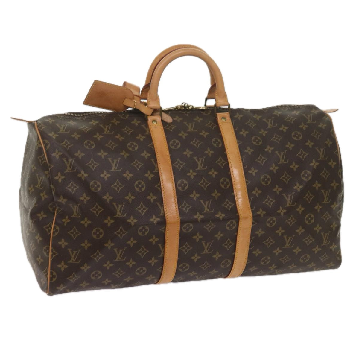 LOUIS VUITTON Monogram Keepall 55 Boston Bag M41424 LV 61375