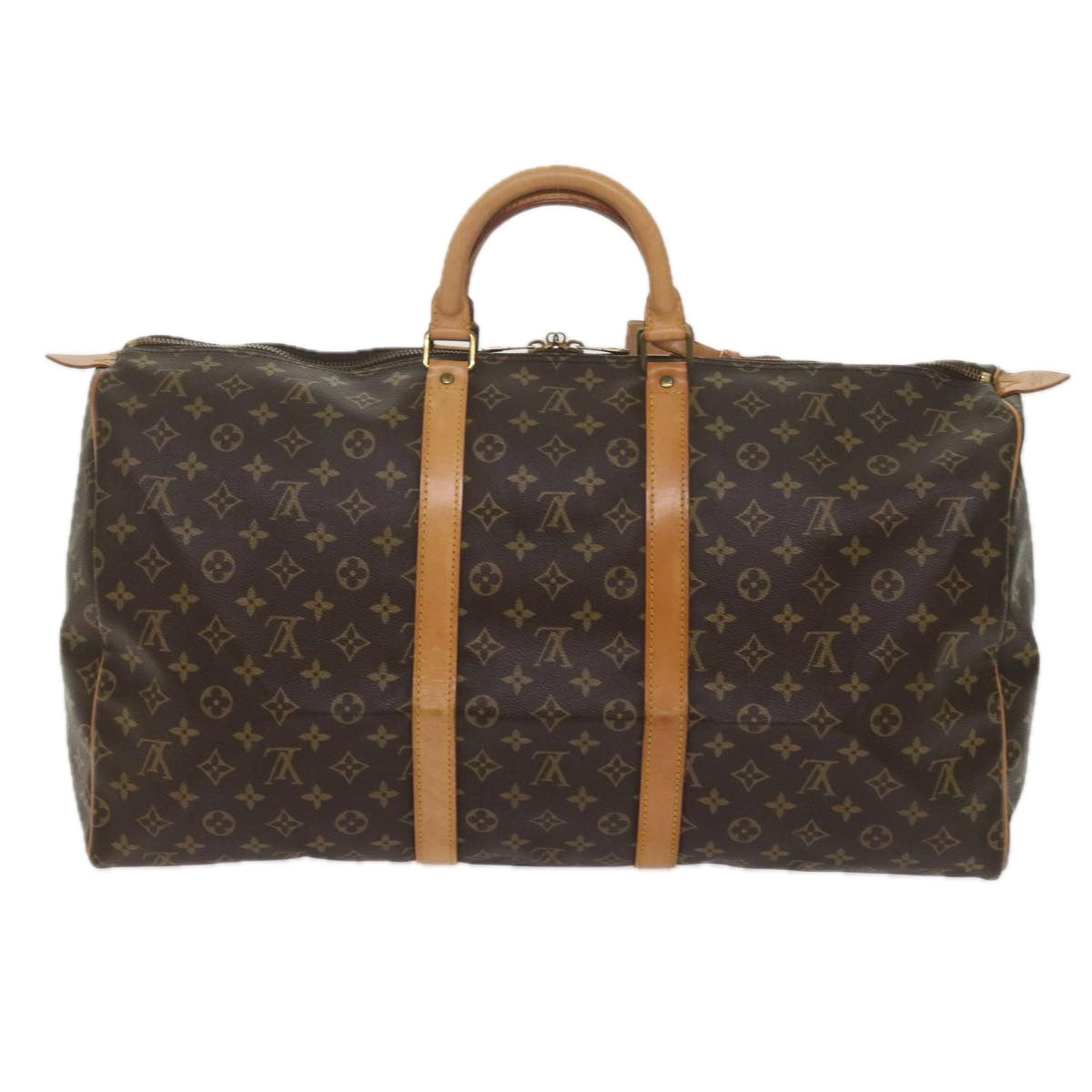 LOUIS VUITTON Monogram Keepall 55 Boston Bag M41424 LV 61375