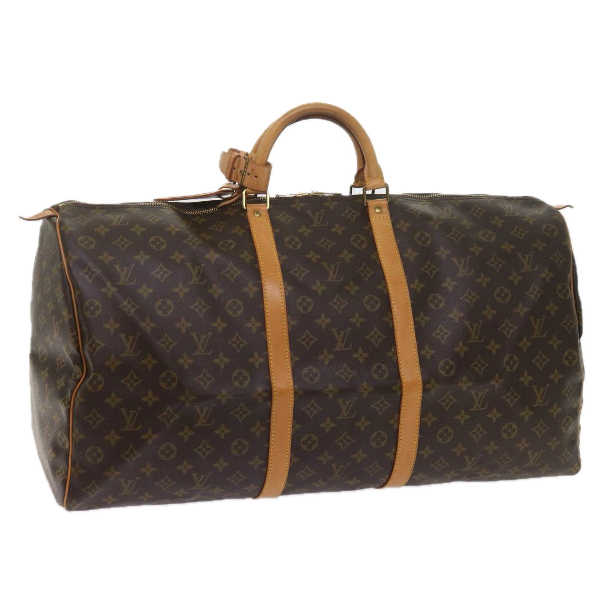 LOUIS VUITTON Monogram Keepall 60 Boston Bag M41422 LV 61376