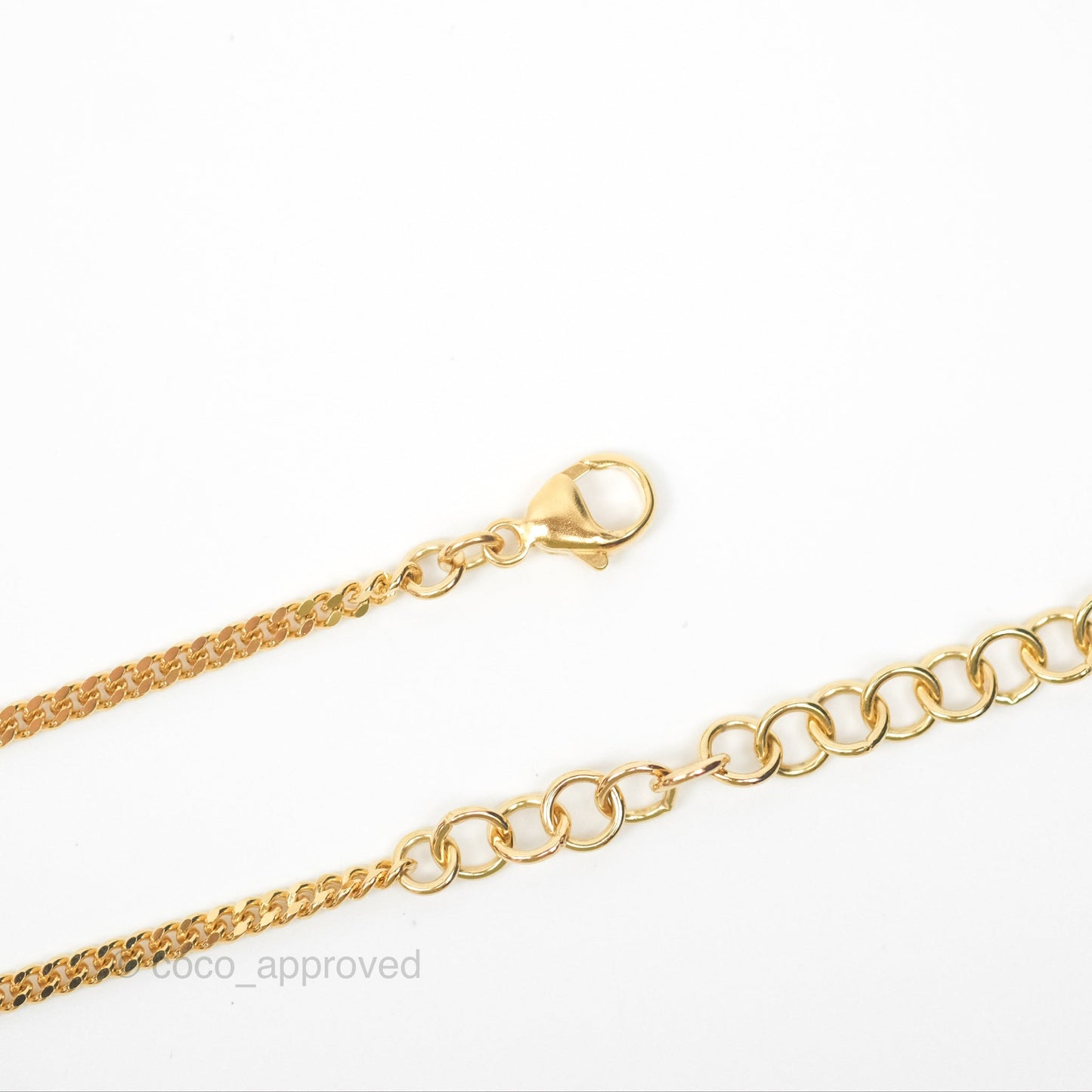 Chanel Heart CC Crystal Necklace Gold Tone 23C