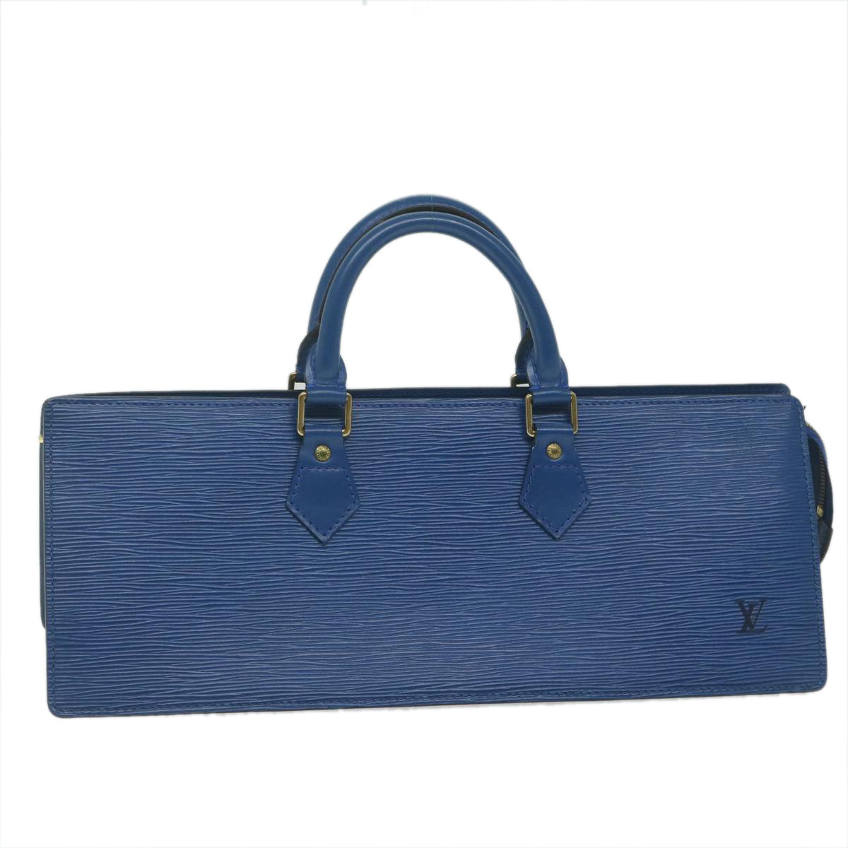 LOUIS VUITTON Epi Sac Triangle Hand Bag Blue M52095 LV 61394
