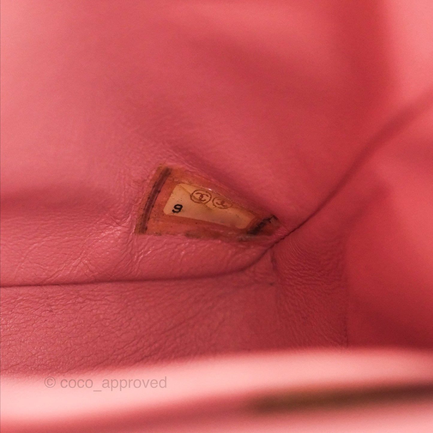 Chanel Vintage Classic M/L Medium Flap Quilted Sakura Pink Caviar 24K Gold Hardware