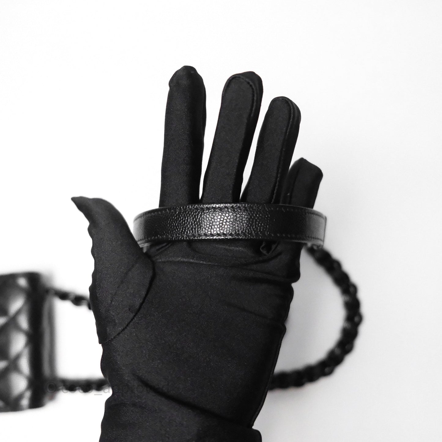 Chanel Incognito Phone Holder So Black Caviar Black Hardware