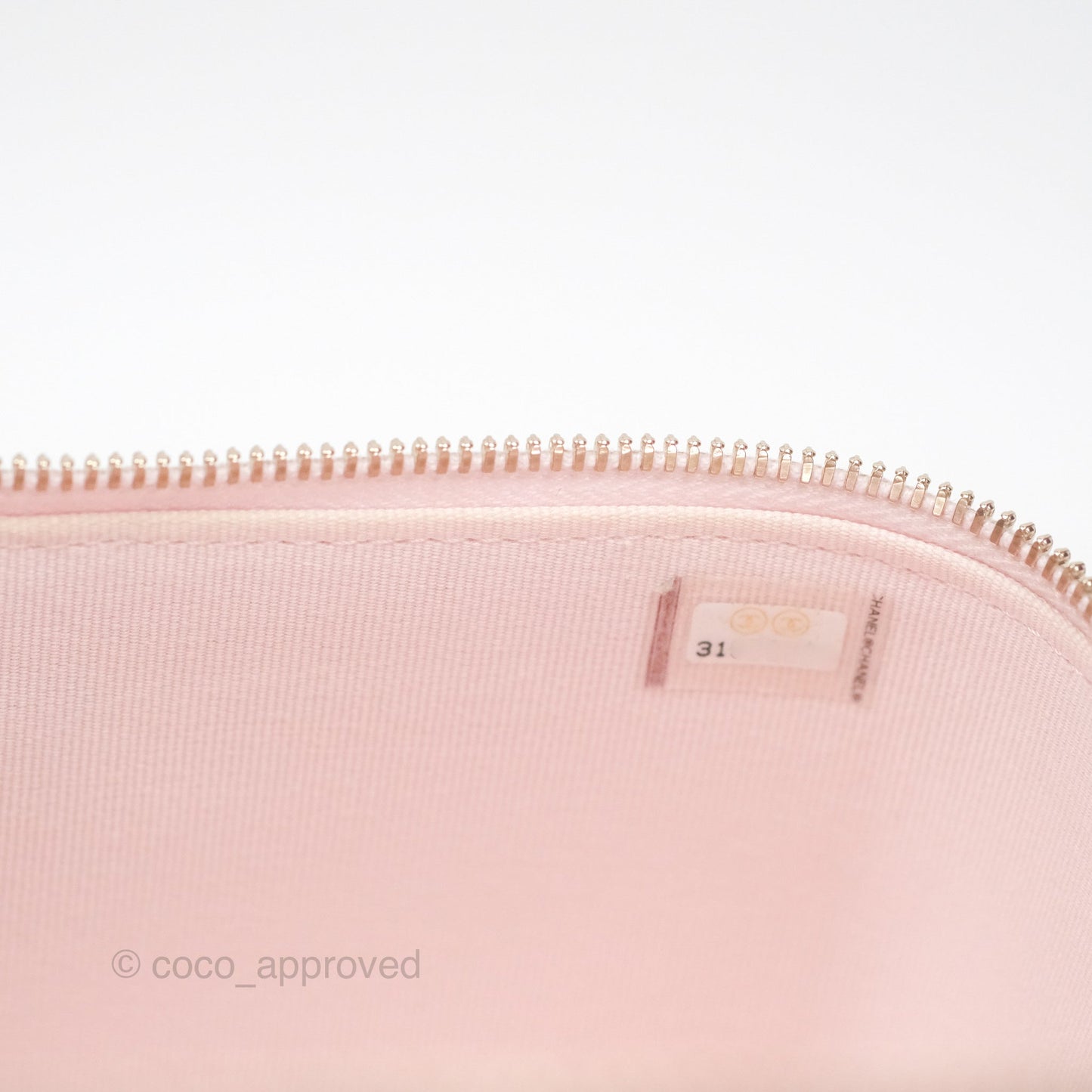 Chanel Vanity Rectangular Top Handle Light Pink Lambskin Gold Hardware