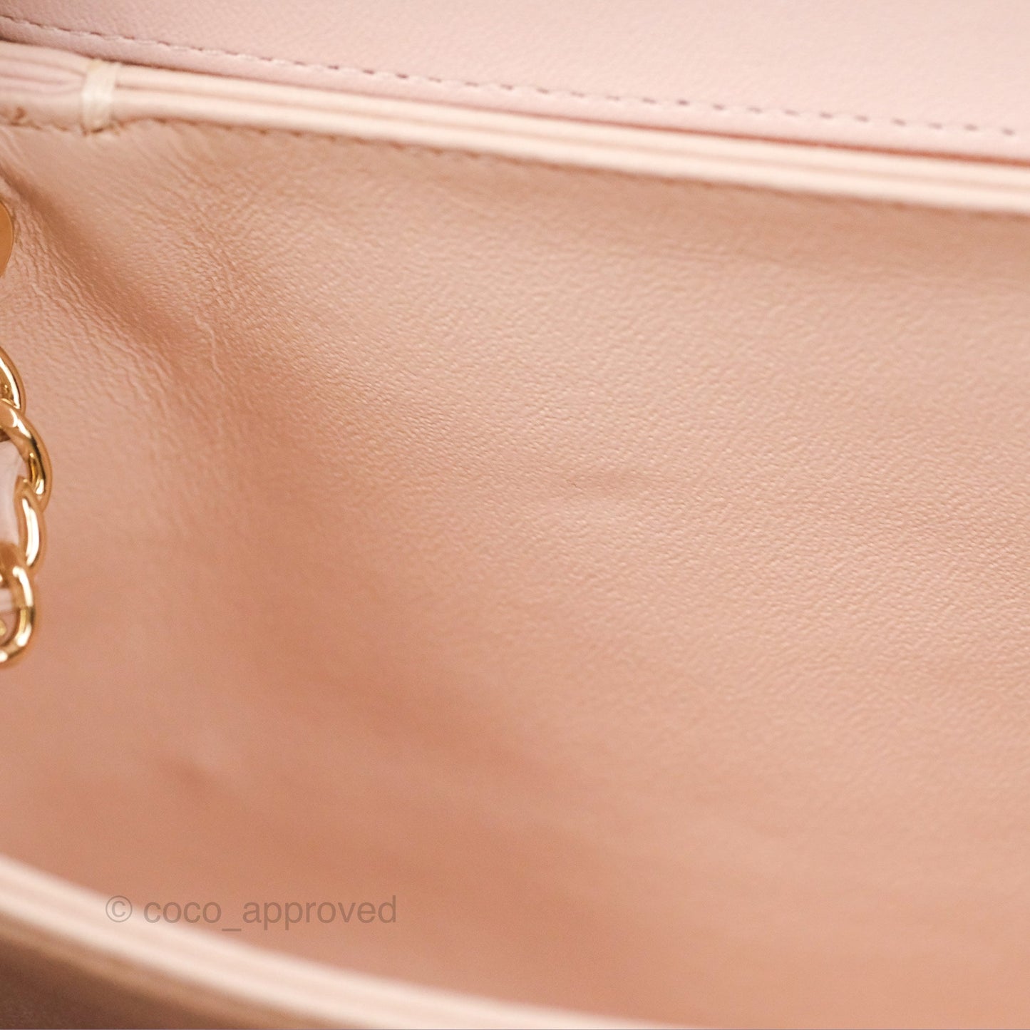 Chanel Flap Clutch With Chain Quilted Light Pink Lambskin Gold Hardware
