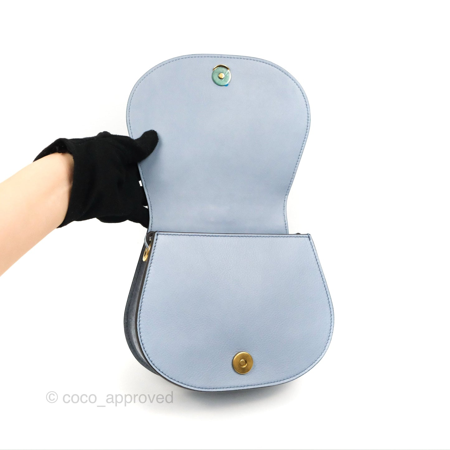 Chloé Nile Crossbody Bag Blue Calfskin
