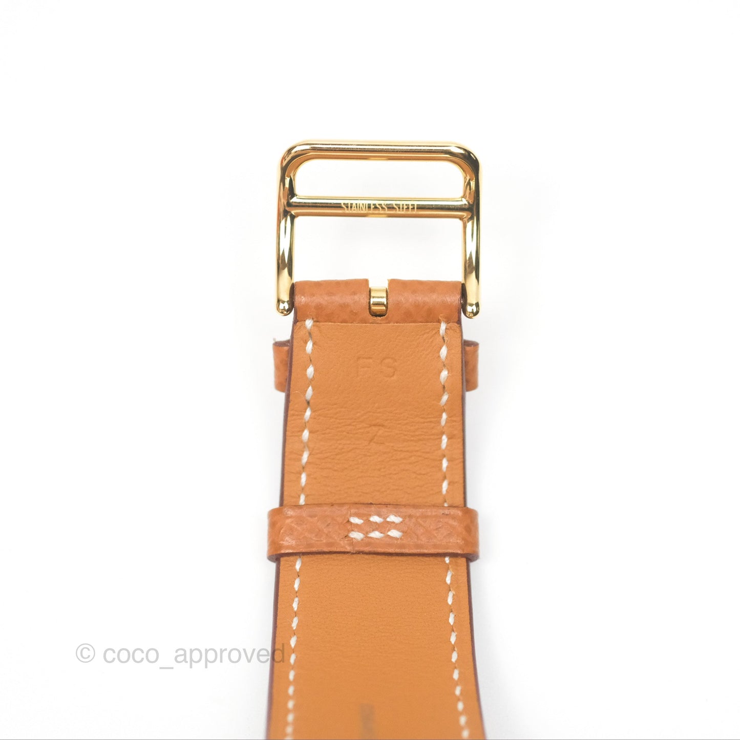 Hermès Heure H TGM 34mm Watch Gold Epsom Gold Hardware