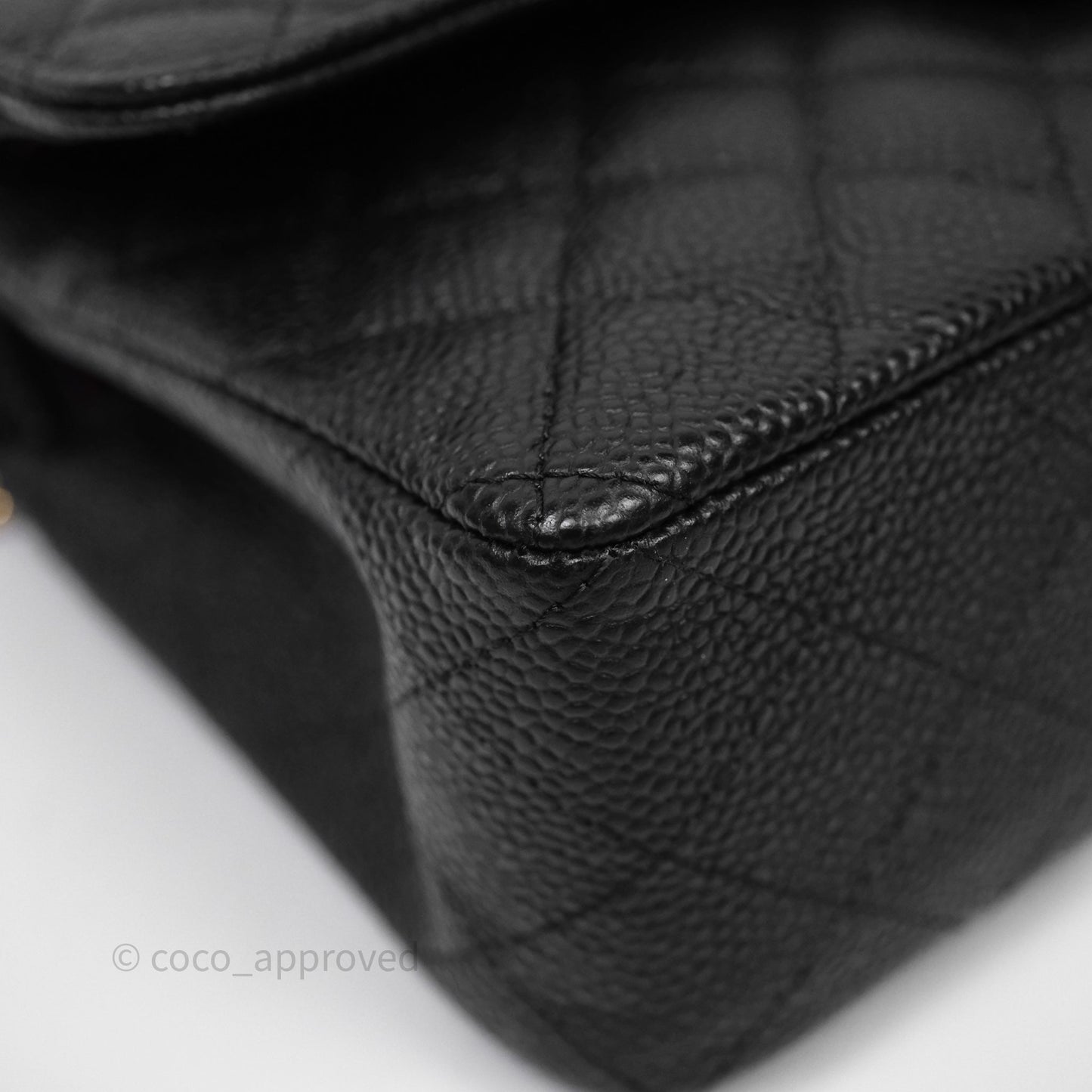 Chanel Small Classic Flap Quilted Black Caviar Gold Hardware
